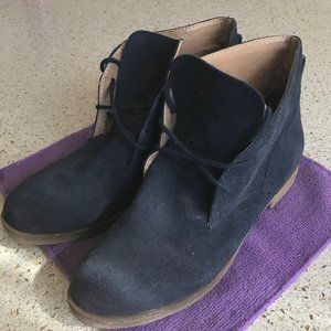 Lucky Brand Blue Suede Shoes (Booties)